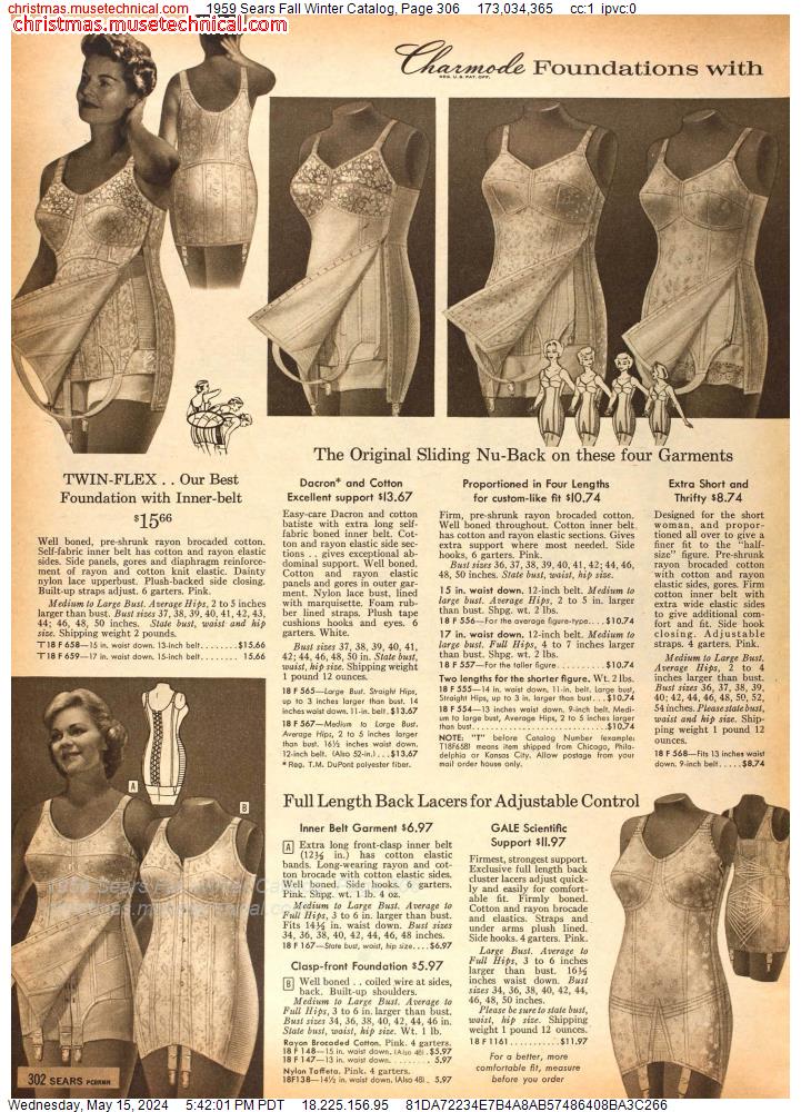 1959 Sears Fall Winter Catalog, Page 306