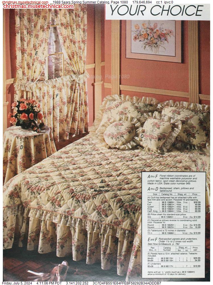1988 Sears Spring Summer Catalog, Page 1080