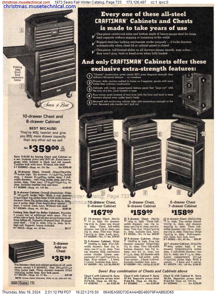 1973 Sears Fall Winter Catalog, Page 733