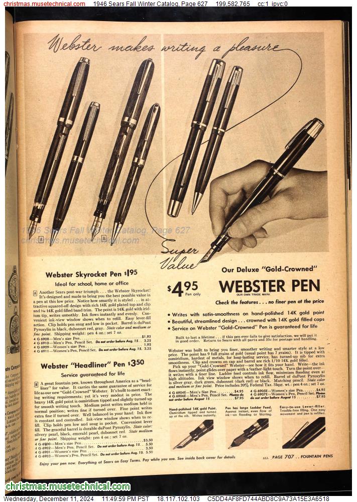 1946 Sears Fall Winter Catalog, Page 627