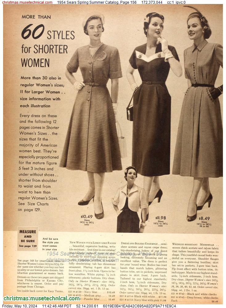 1954 Sears Spring Summer Catalog, Page 156