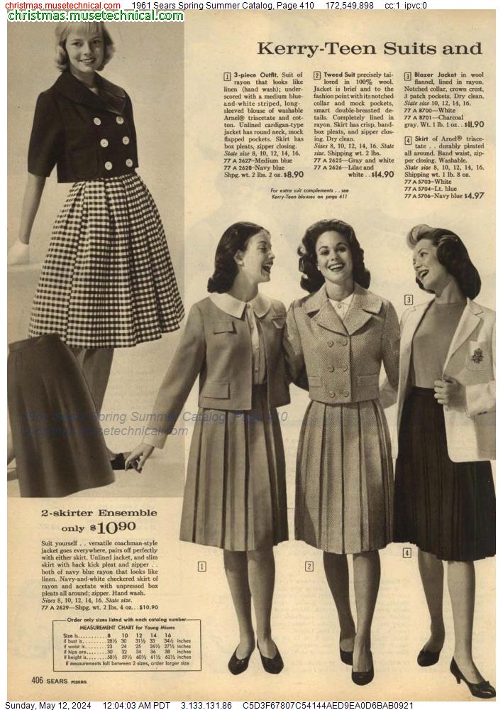 1961 Sears Spring Summer Catalog, Page 410