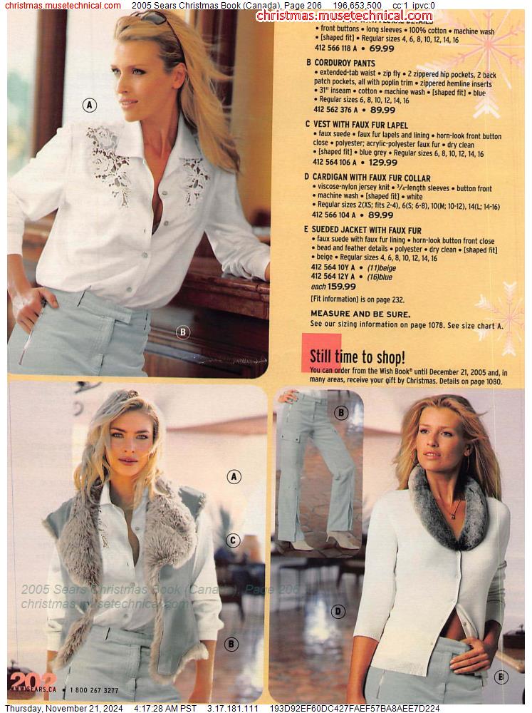 2005 Sears Christmas Book (Canada), Page 206