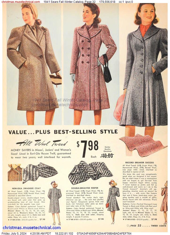 1941 Sears Fall Winter Catalog, Page 32