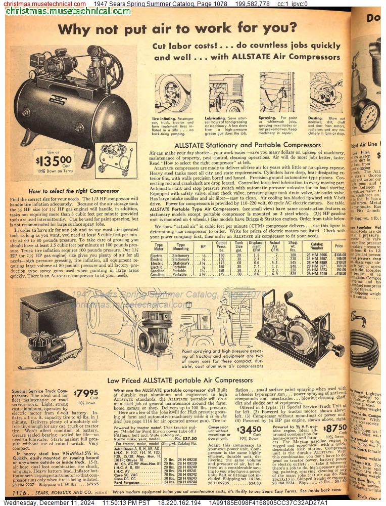 1947 Sears Spring Summer Catalog, Page 1078