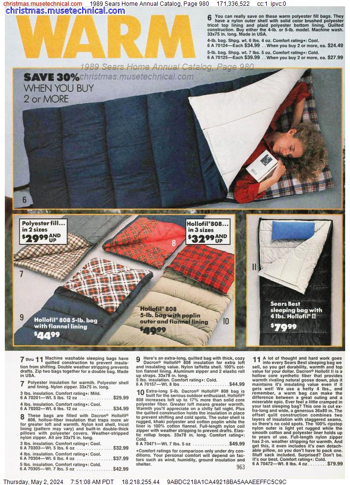1989 Sears Home Annual Catalog, Page 980