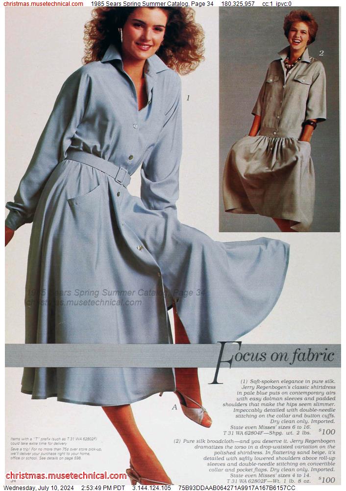 1985 Sears Spring Summer Catalog, Page 34