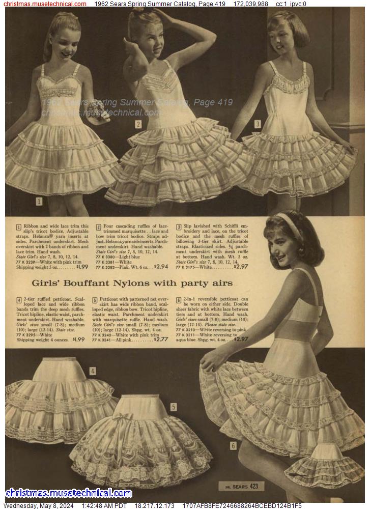 1962 Sears Spring Summer Catalog, Page 419