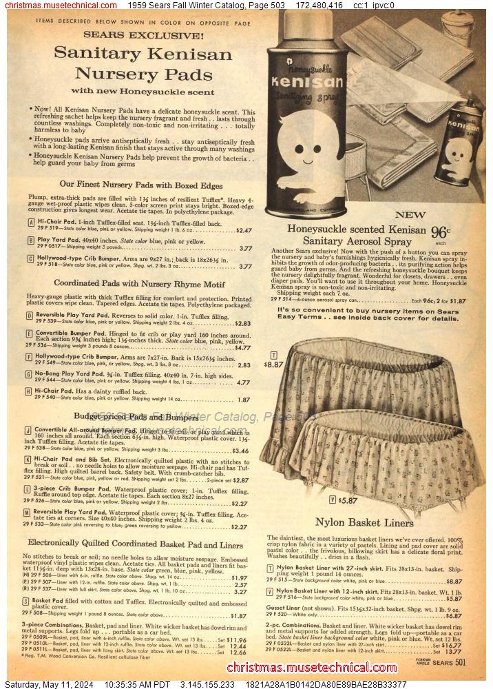 1959 Sears Fall Winter Catalog, Page 503