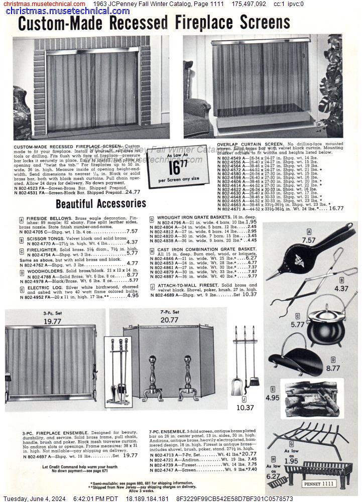 1963 JCPenney Fall Winter Catalog, Page 1111
