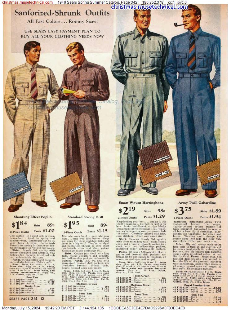 1940 Sears Spring Summer Catalog, Page 342