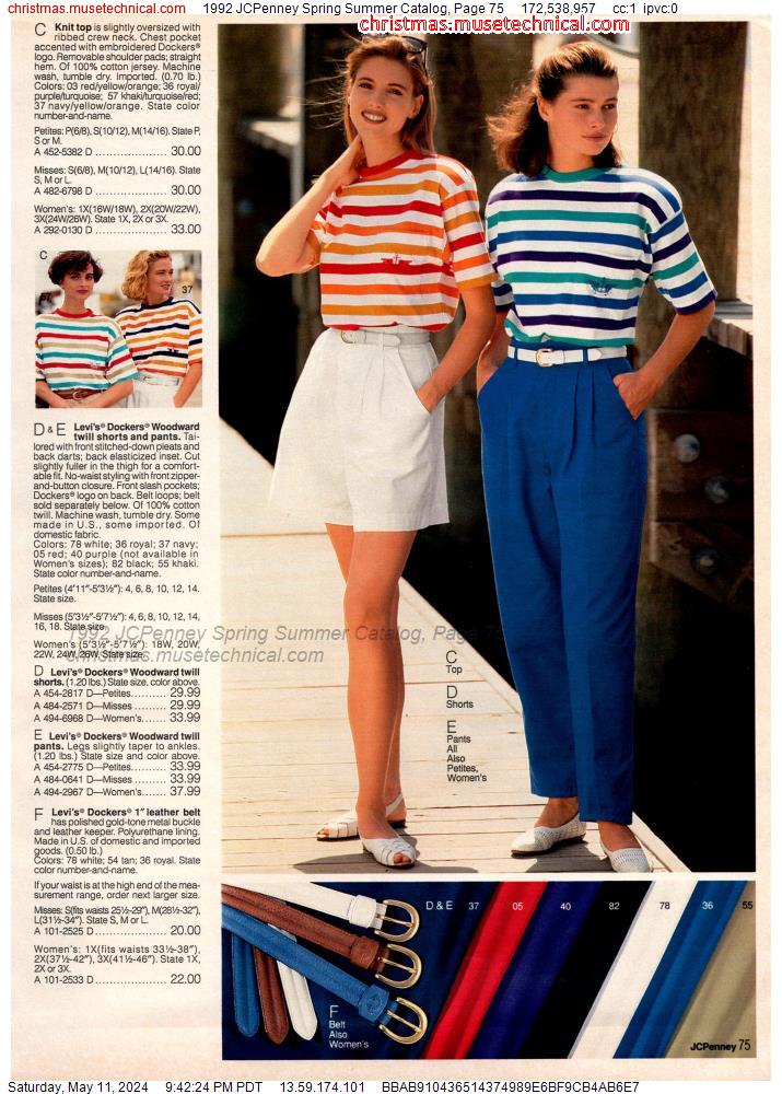 1992 JCPenney Spring Summer Catalog, Page 75