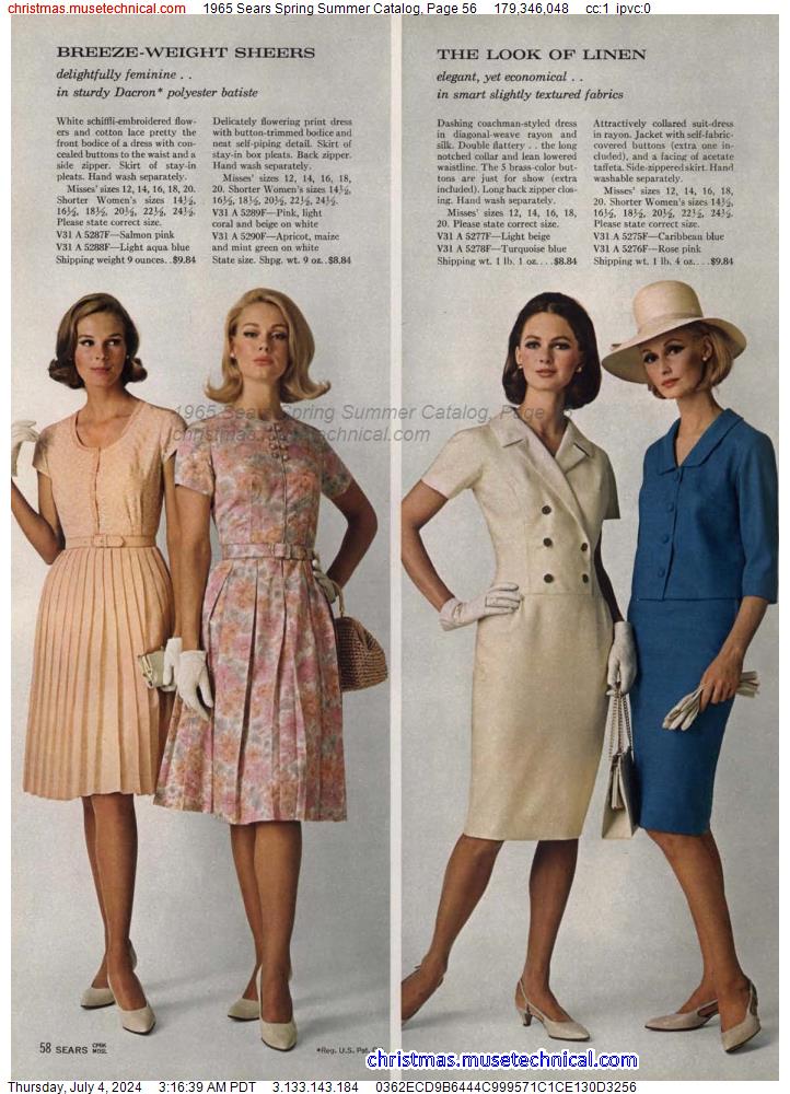 1965 Sears Spring Summer Catalog, Page 56