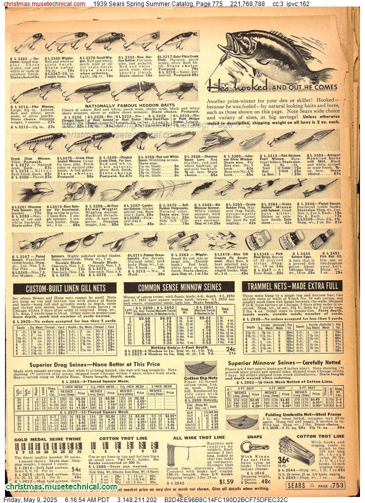 1939 Sears Spring Summer Catalog, Page 775