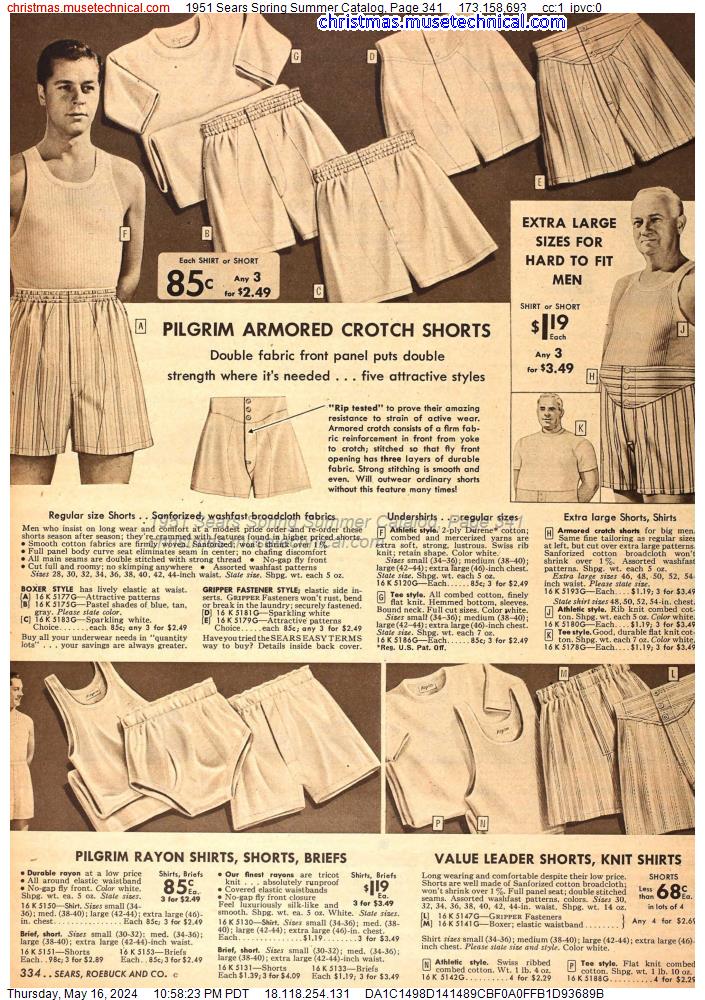 1951 Sears Spring Summer Catalog, Page 341