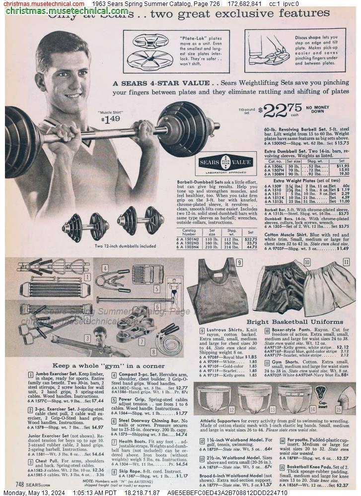 1963 Sears Spring Summer Catalog, Page 726