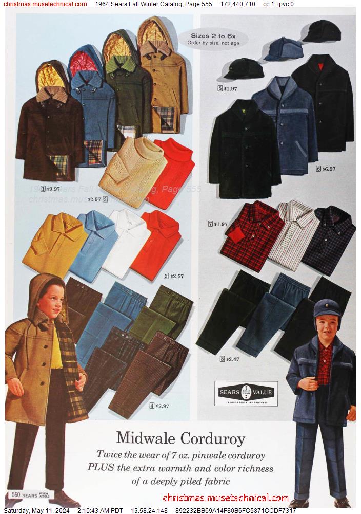 1964 Sears Fall Winter Catalog, Page 555
