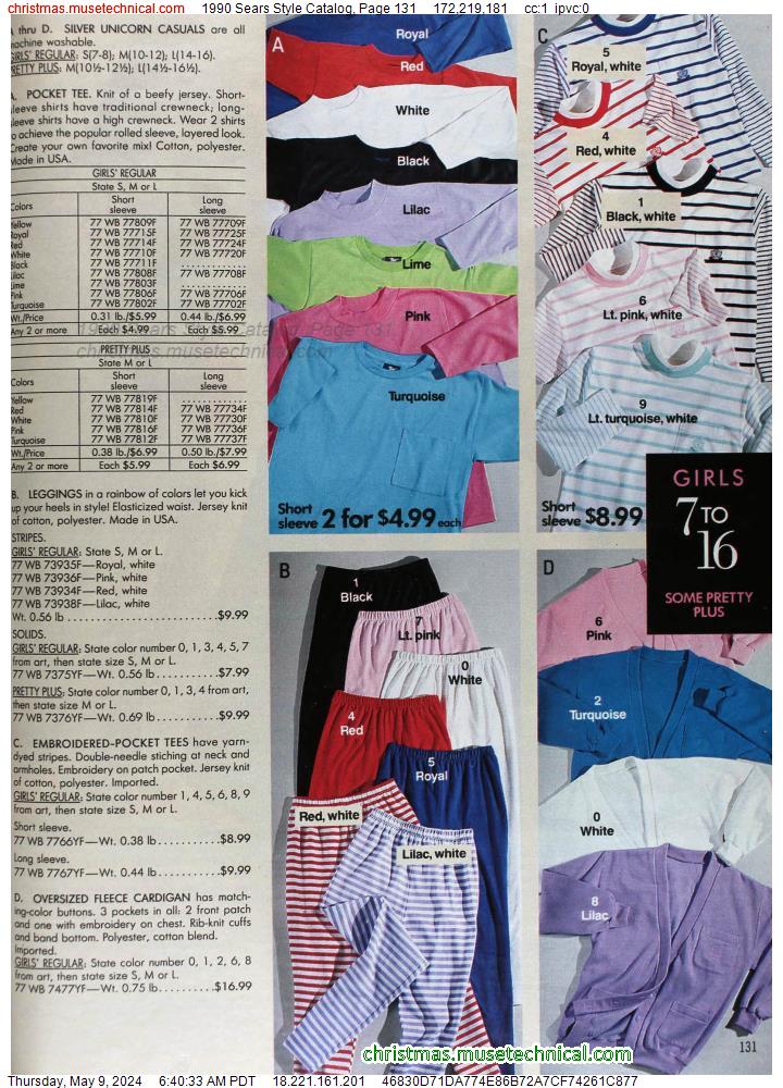 1990 Sears Style Catalog, Page 131