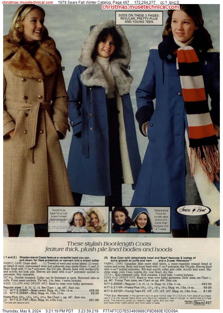 1979 Sears Fall Winter Catalog, Page 497