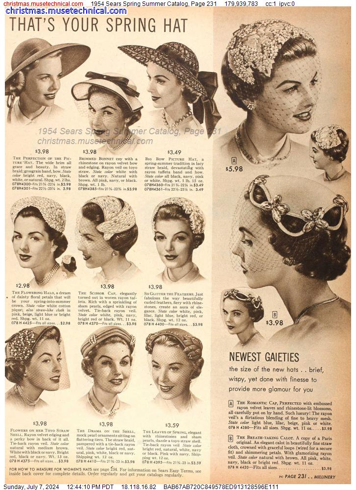 1954 Sears Spring Summer Catalog, Page 231