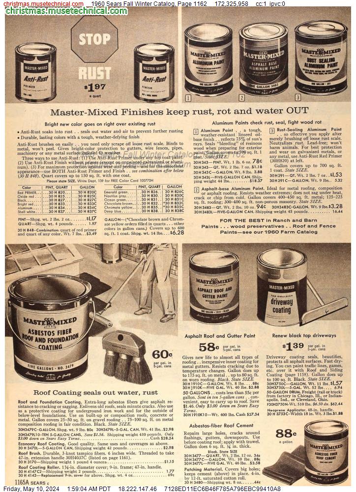 1960 Sears Fall Winter Catalog, Page 1162