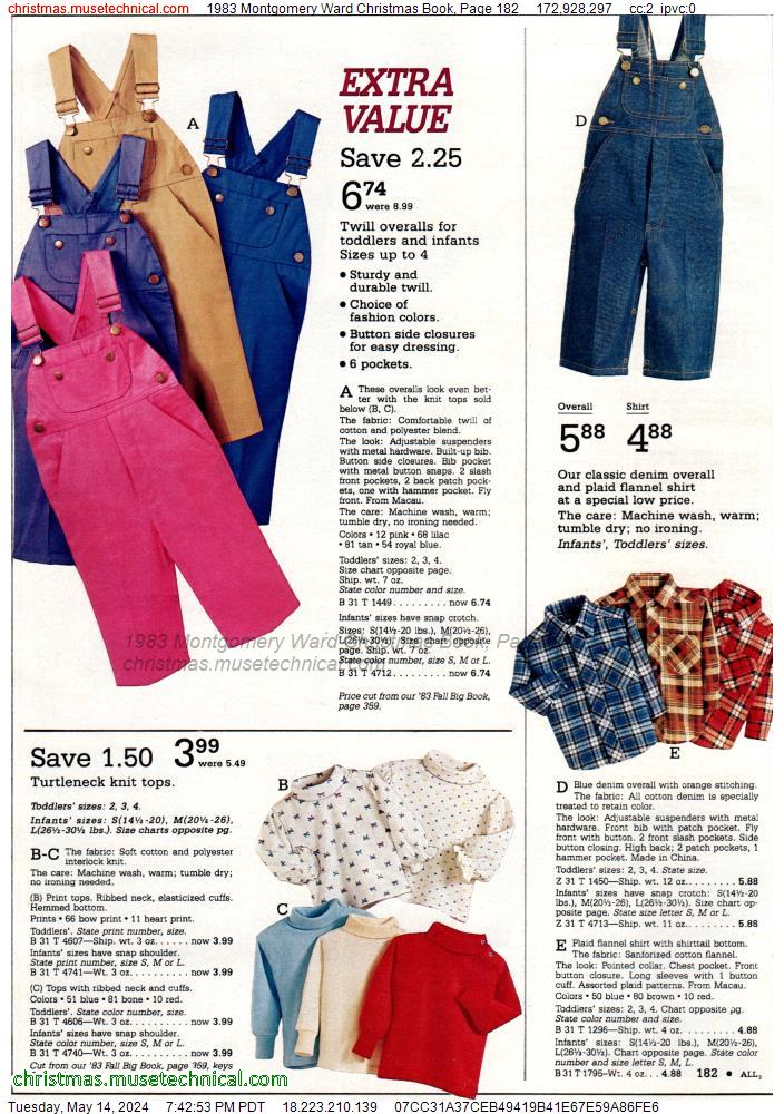 1983 Montgomery Ward Christmas Book, Page 182