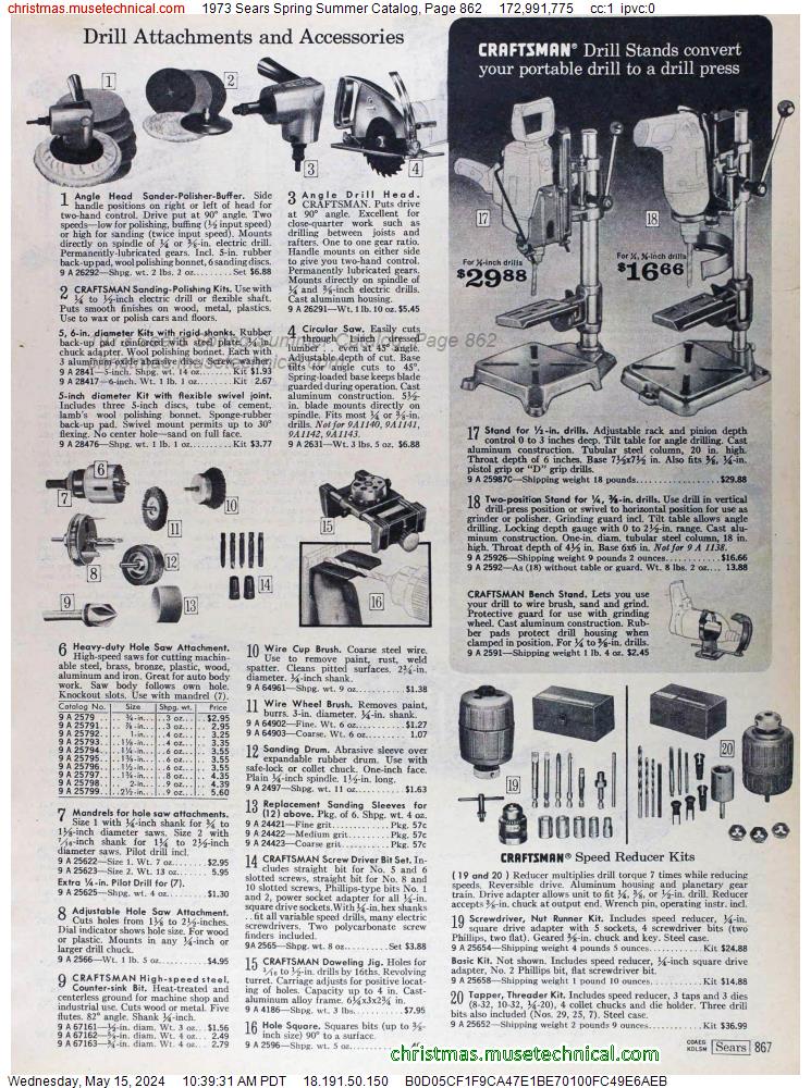 1973 Sears Spring Summer Catalog, Page 862