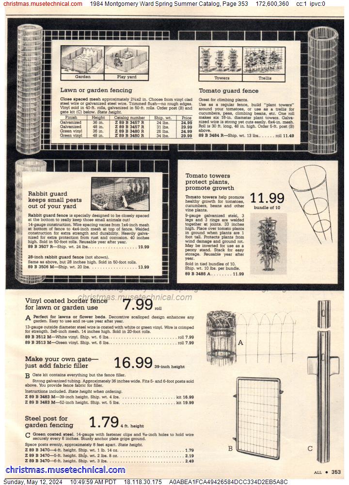 1984 Montgomery Ward Spring Summer Catalog, Page 353