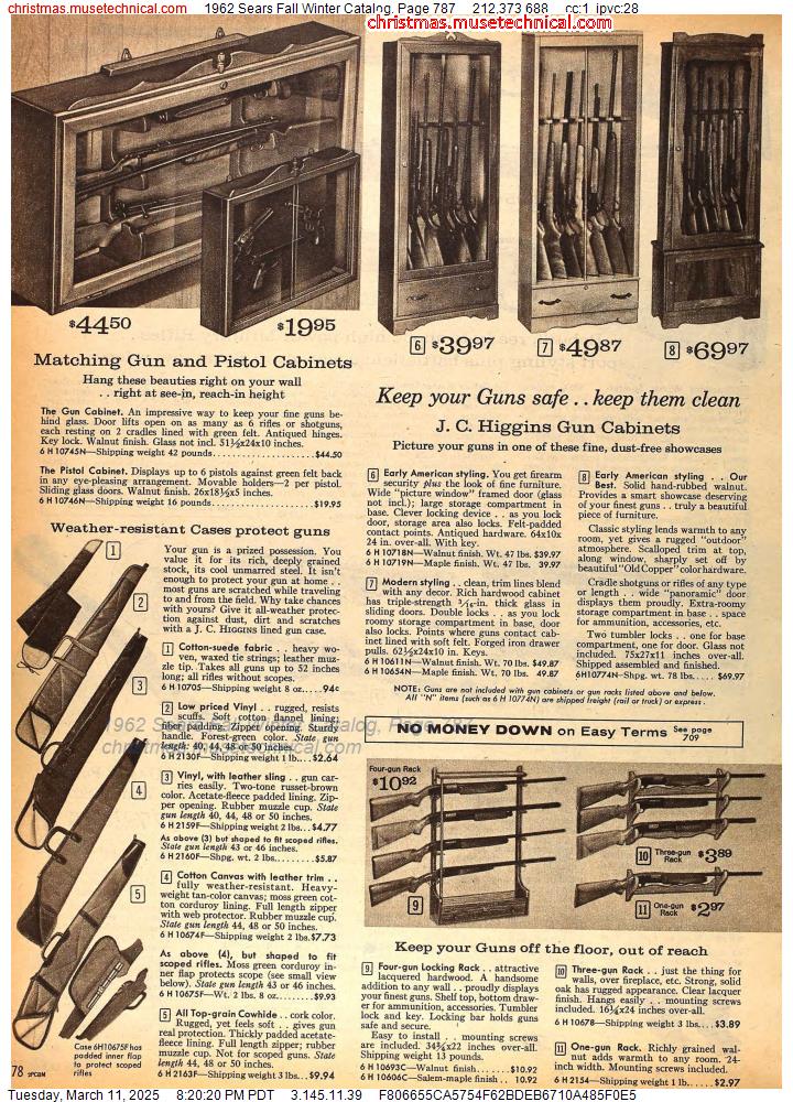 1962 Sears Fall Winter Catalog, Page 787