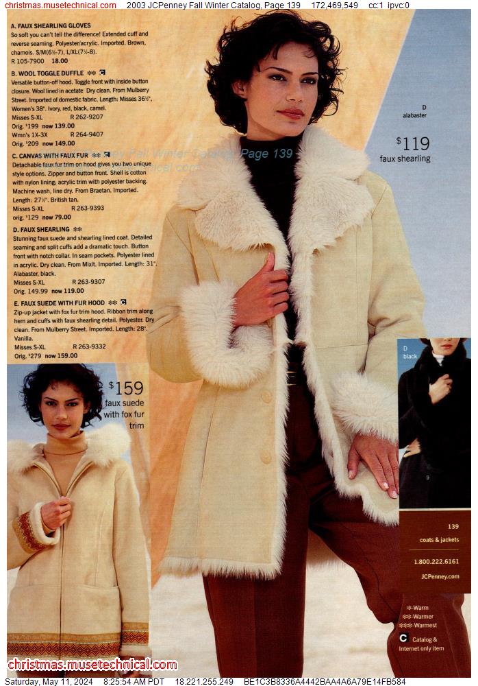 2003 JCPenney Fall Winter Catalog, Page 139