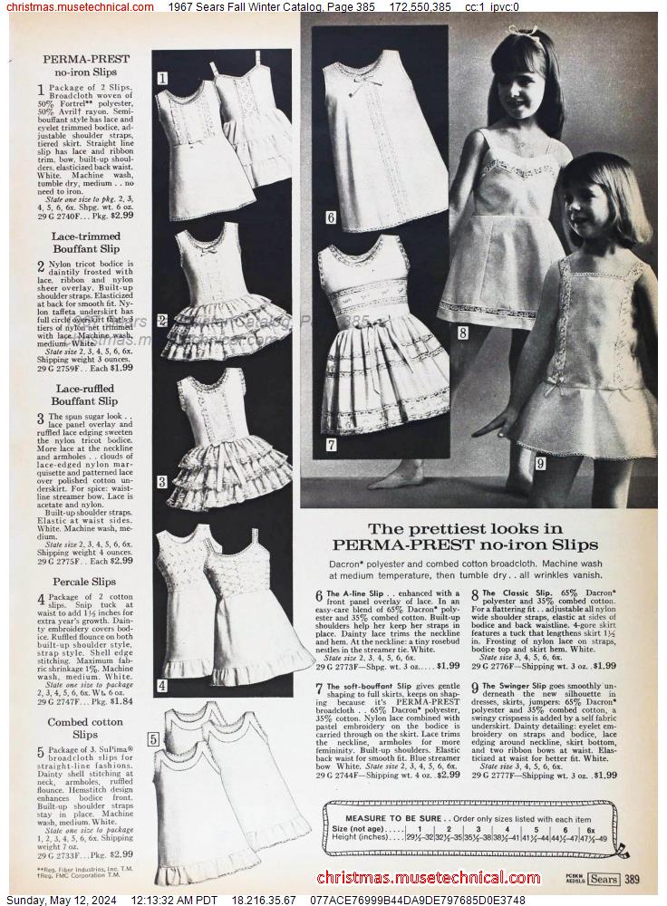 1967 Sears Fall Winter Catalog, Page 385