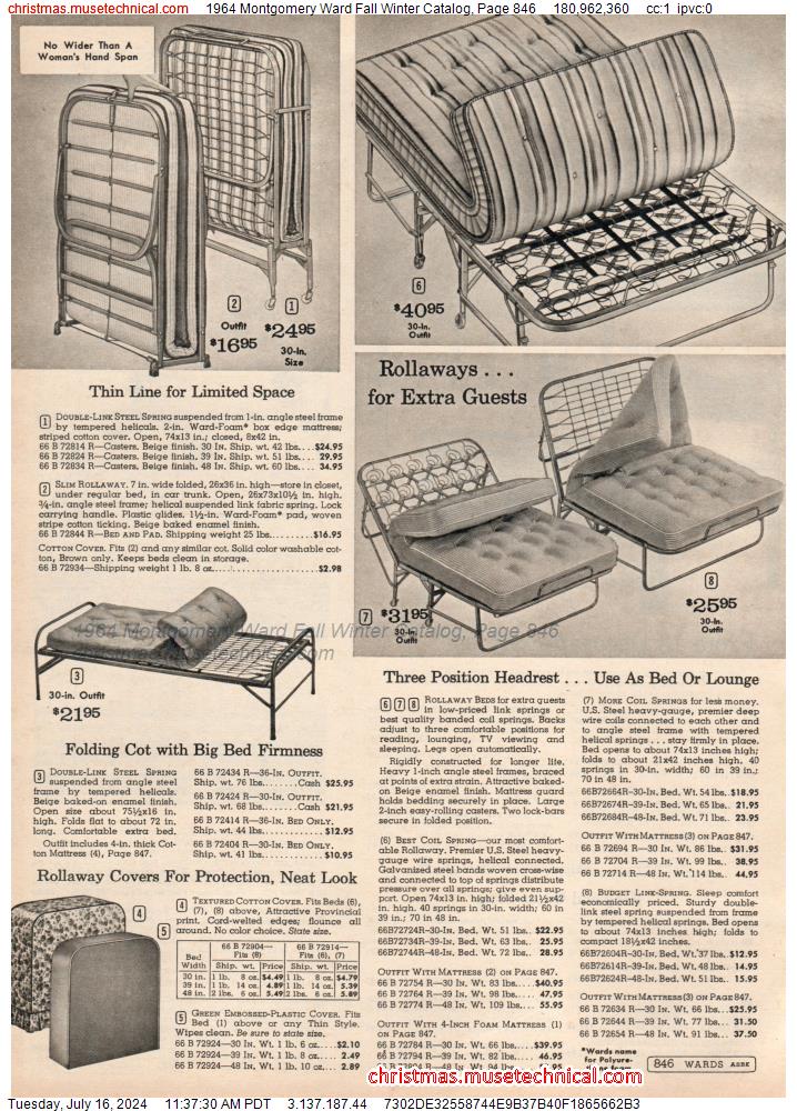1964 Montgomery Ward Fall Winter Catalog, Page 846