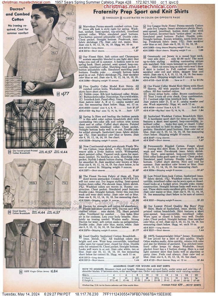 1957 Sears Spring Summer Catalog, Page 428