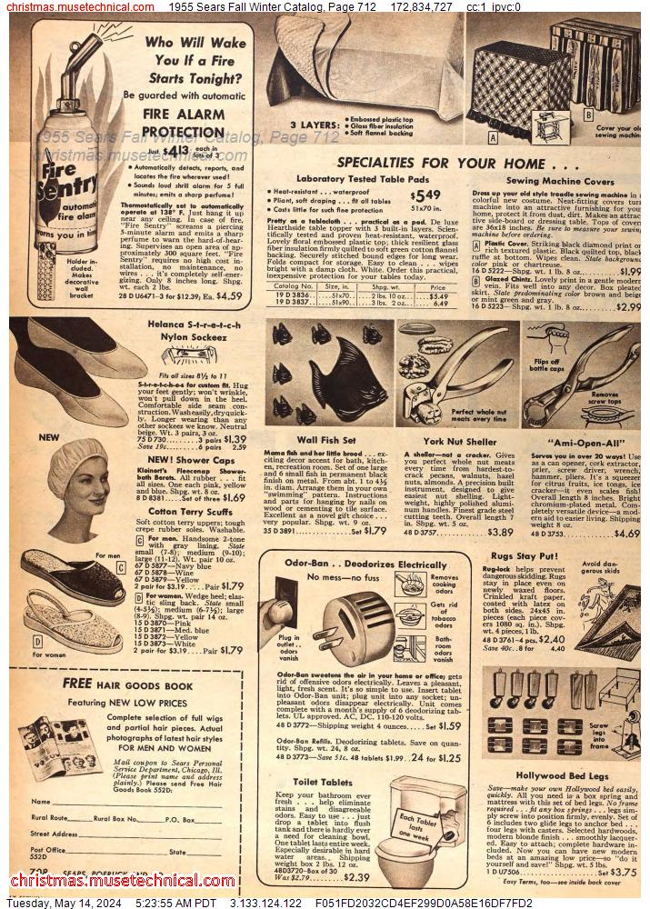 1955 Sears Fall Winter Catalog, Page 712
