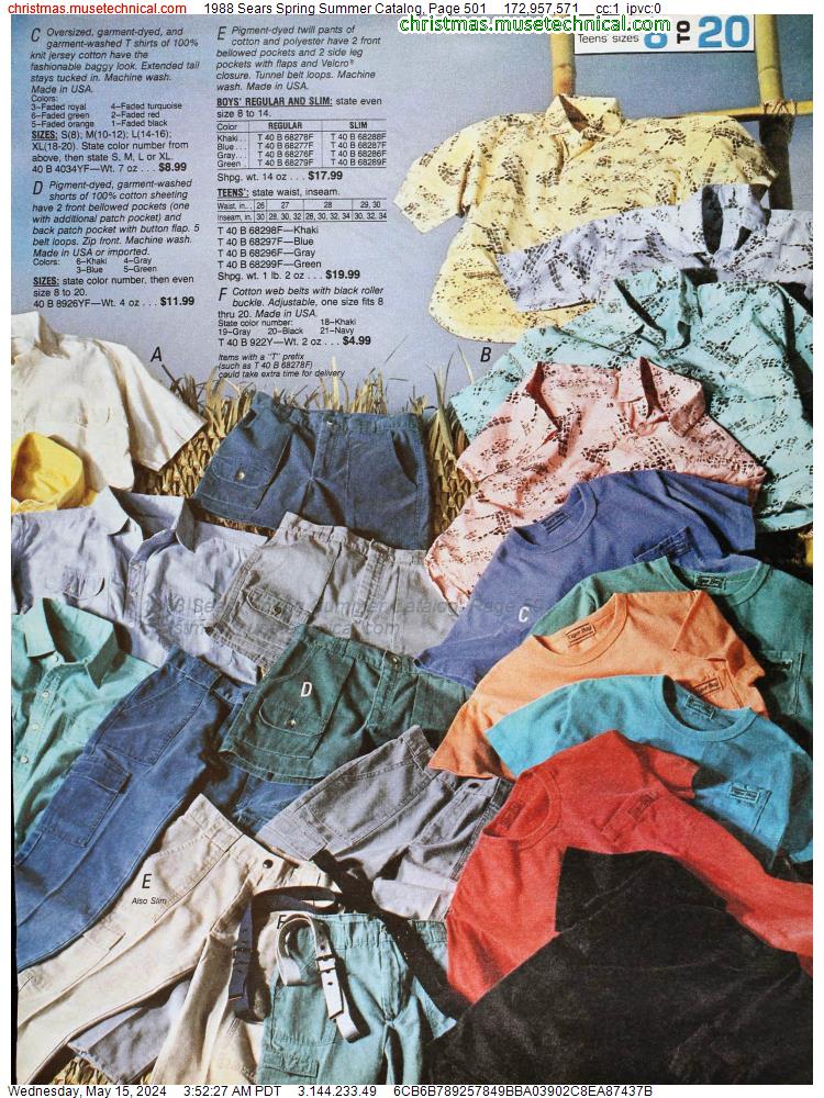 1988 Sears Spring Summer Catalog, Page 501
