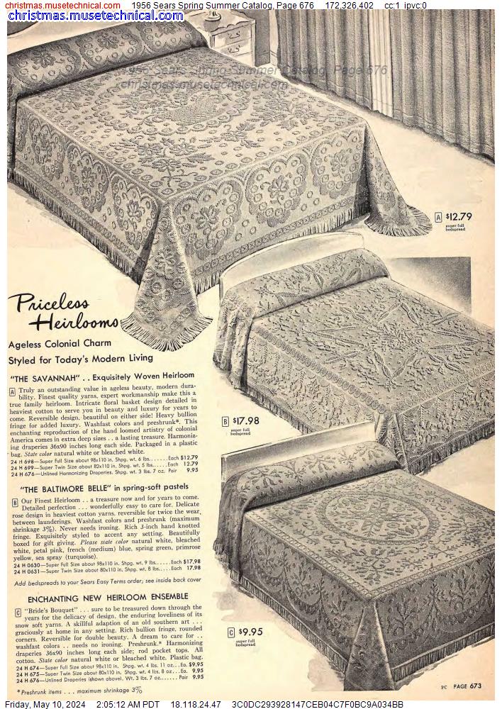 1956 Sears Spring Summer Catalog, Page 676