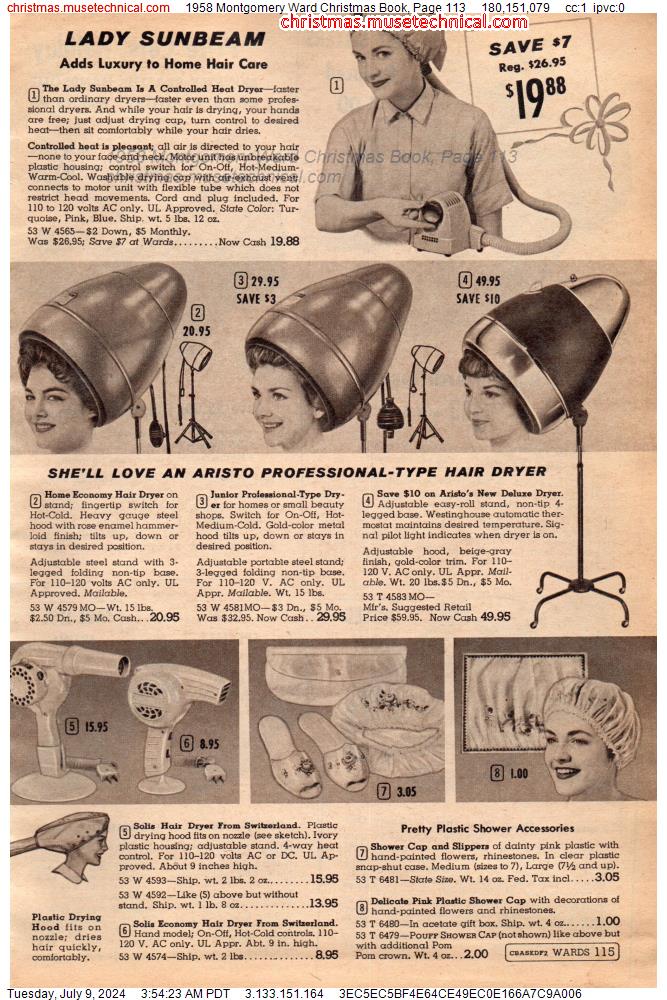 1958 Montgomery Ward Christmas Book, Page 113
