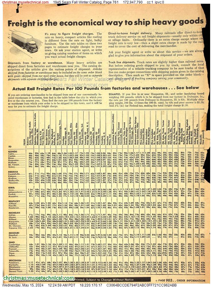 1945 Sears Fall Winter Catalog, Page 761