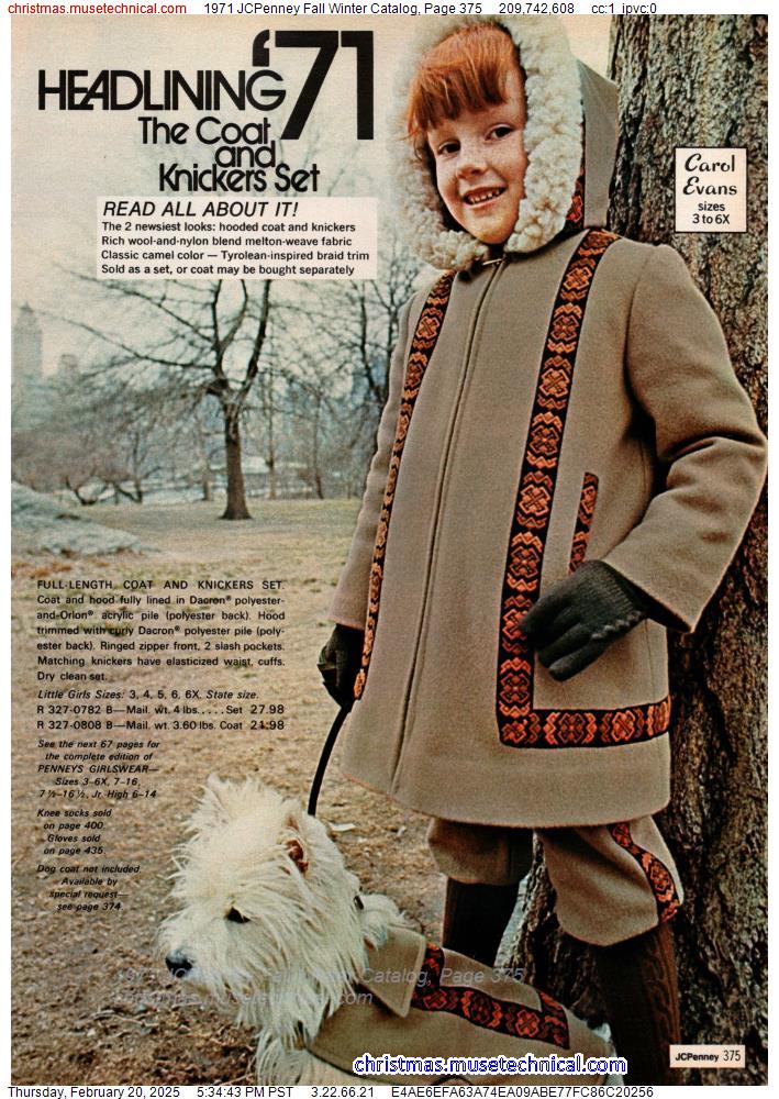 1971 JCPenney Fall Winter Catalog, Page 375