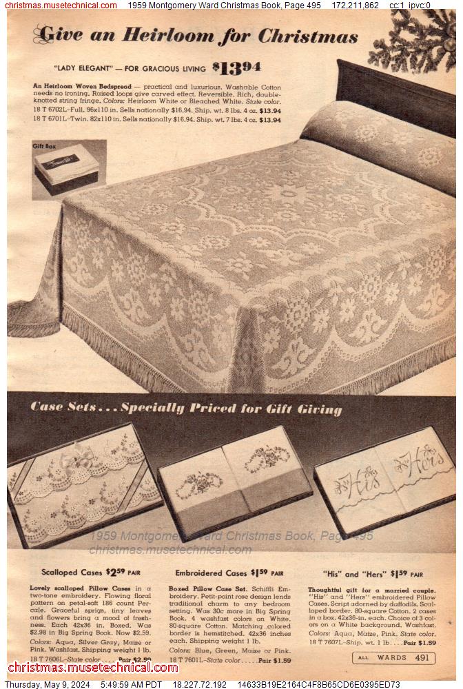 1959 Montgomery Ward Christmas Book, Page 495