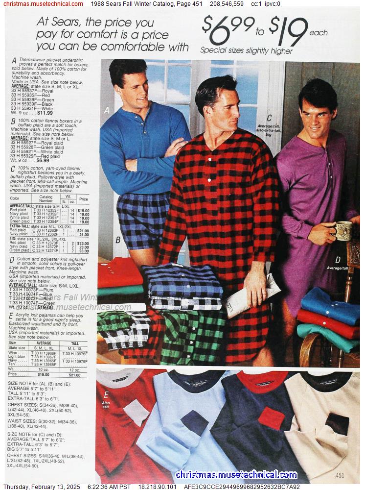 1988 Sears Fall Winter Catalog, Page 451