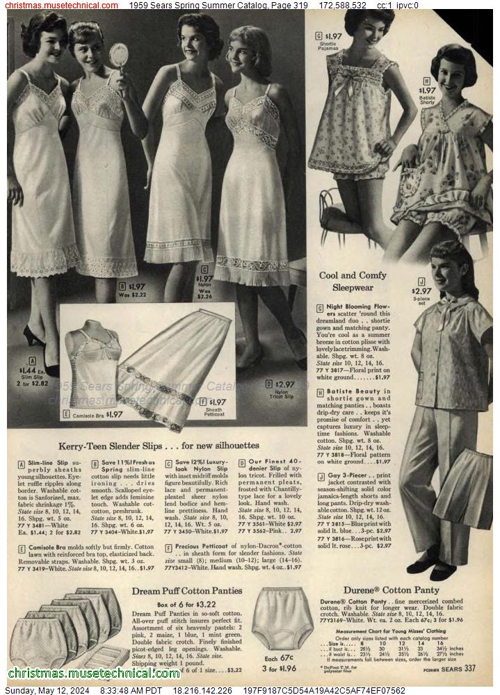 1959 Sears Spring Summer Catalog, Page 319