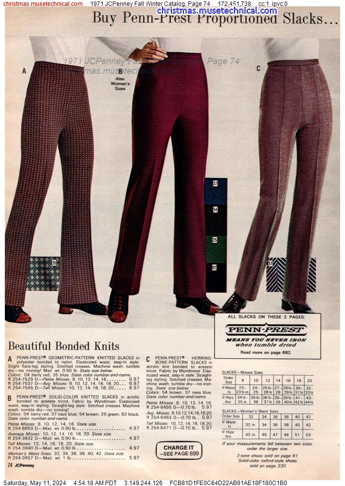 1971 JCPenney Fall Winter Catalog, Page 74