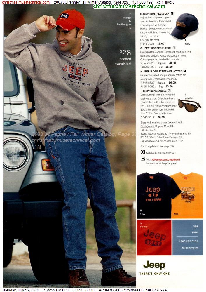 2003 JCPenney Fall Winter Catalog, Page 329