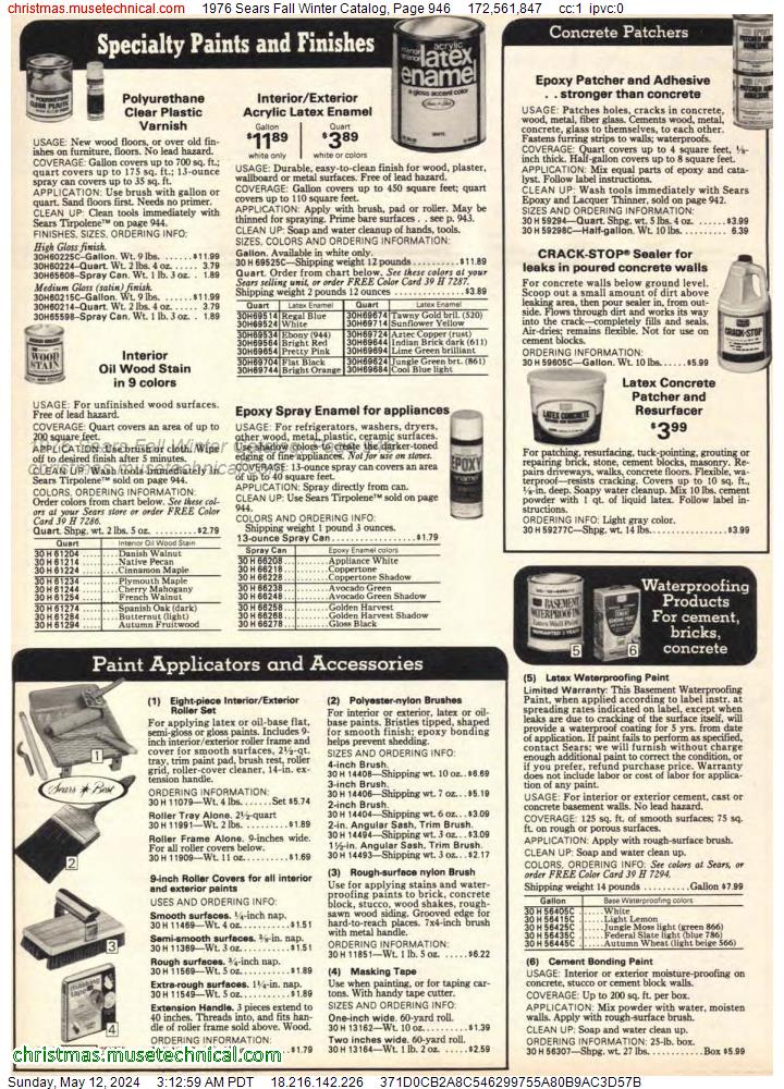 1976 Sears Fall Winter Catalog, Page 946