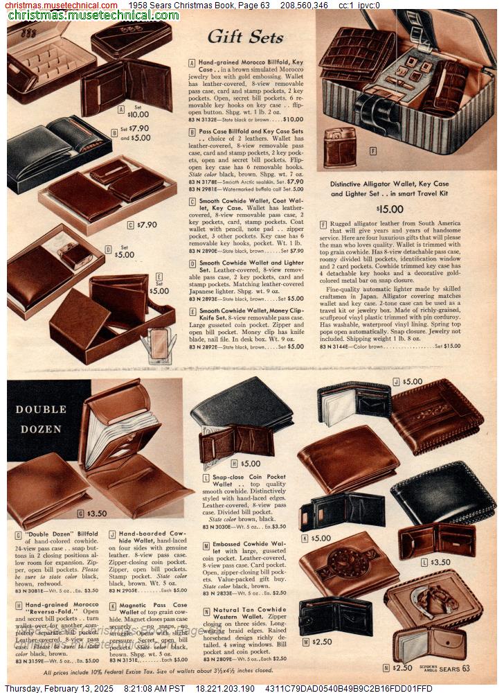 1958 Sears Christmas Book, Page 63