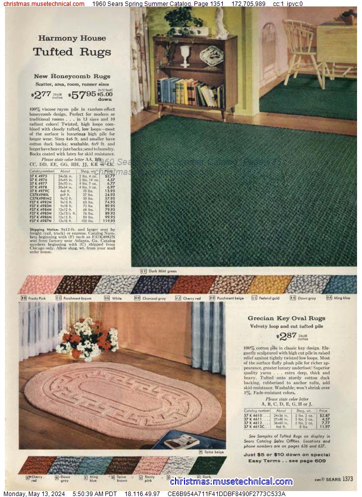 1960 Sears Spring Summer Catalog, Page 1351
