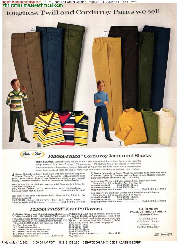 1971 Sears Fall Winter Catalog, Page 31