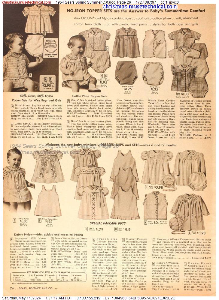 1954 Sears Spring Summer Catalog, Page 26