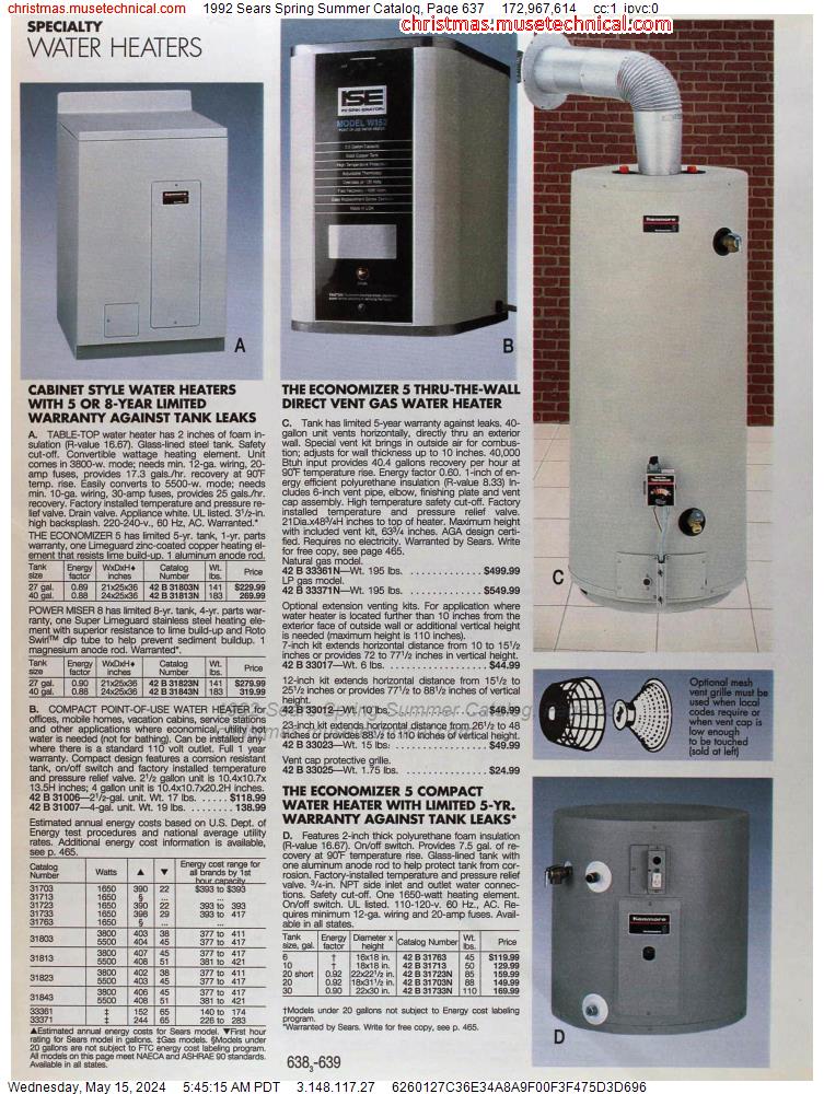 1992 Sears Spring Summer Catalog, Page 637